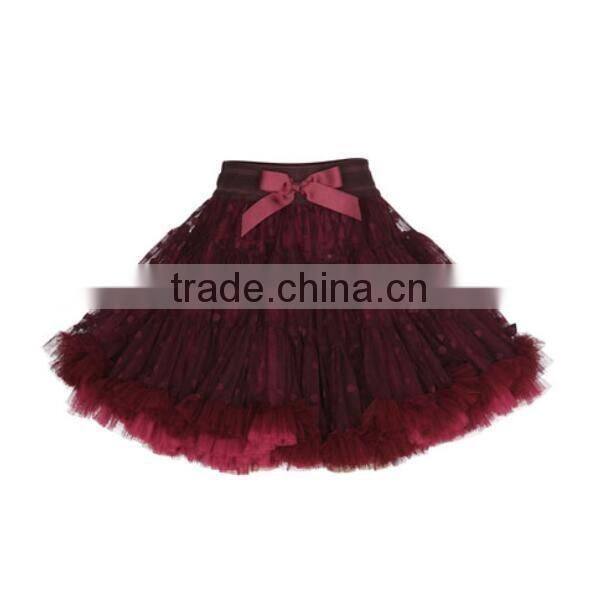Highly ruffled fluffy tutu skirt ballet perfoemance dance tutu for girls