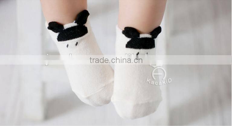cute animal baby cotton socks, silicone print baby socks
