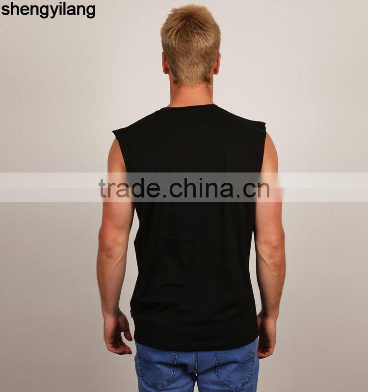 High quality wholesale bodybuilding tank top cotton sports tank top custom unisex stringer tank top