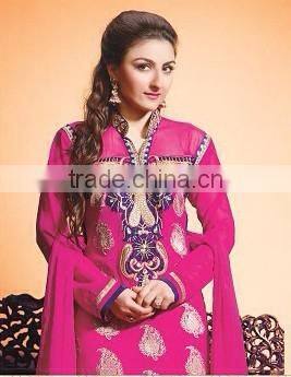 Balck color with zari rich embroidery work all over heavy Designer Semi Stitch Salwar Kameez