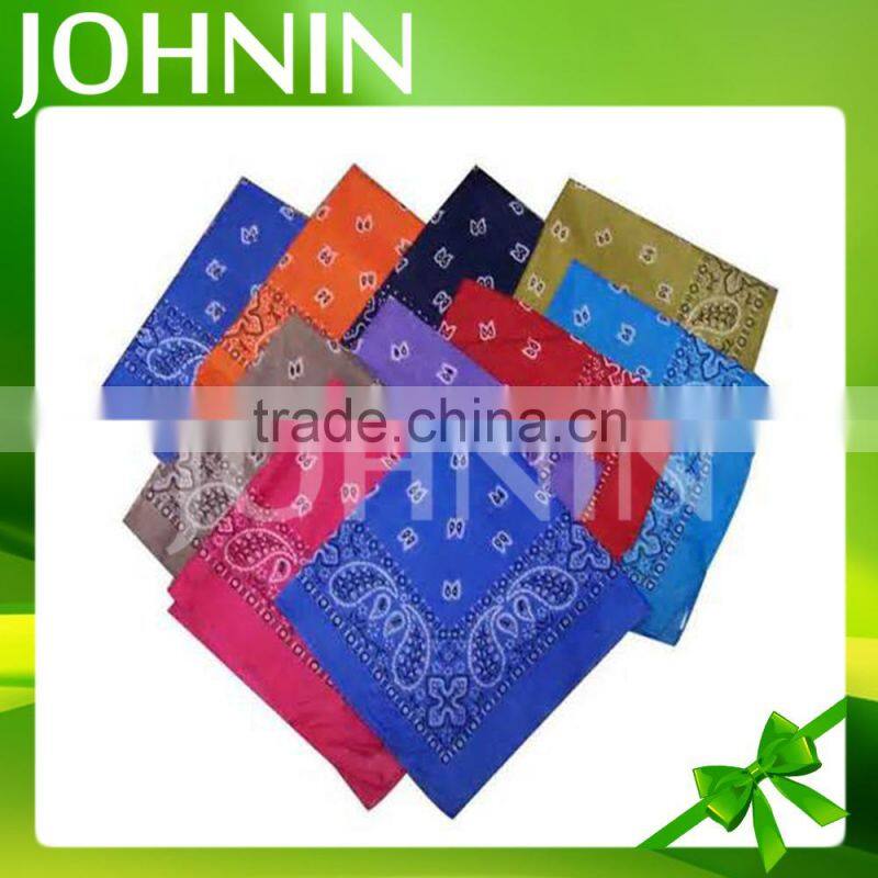 Multicolor soft 100% cotton printed customized fashion square bandana