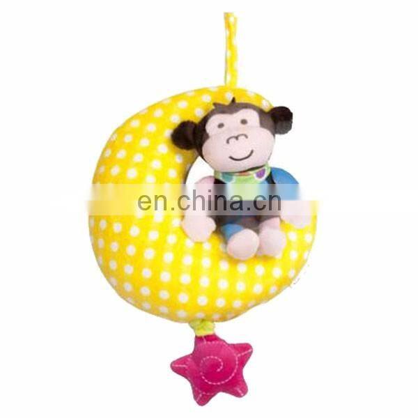 Wholesale Soft Baby Mobile Musical Toys For Stroller Hanging Hot Selling Baby Bed Bell Toys Cartoon Moon
