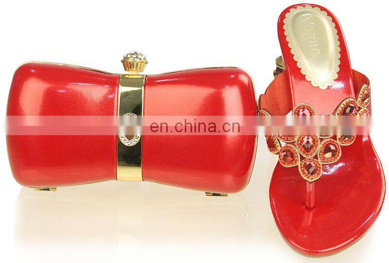 Cheap red women low heel party shoes