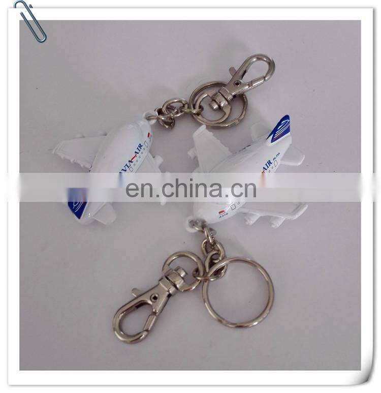 airline plane model promotion metal keychain pendants