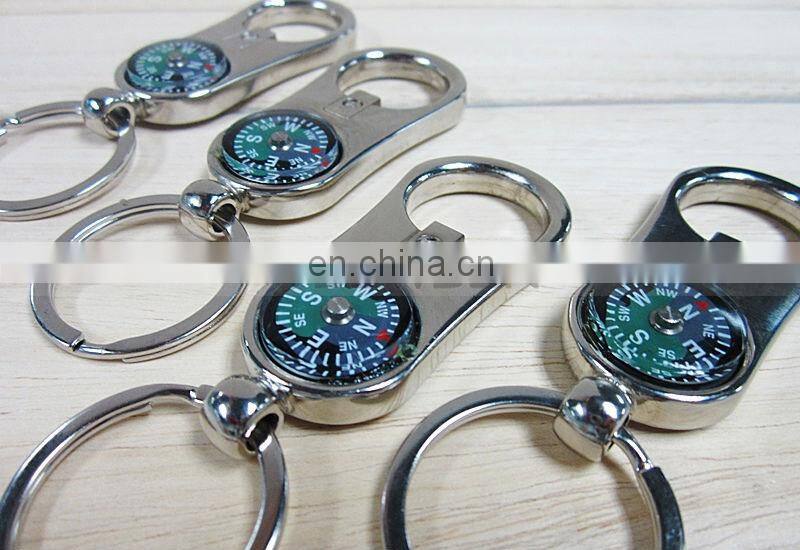 Multifunctional Climbing Hook Compass Keychain Metal