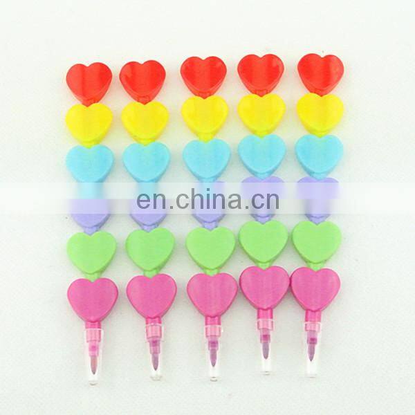 stacking crayon 5 colors butterfly shaped stacker crayon