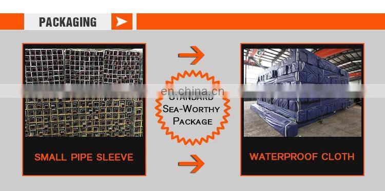 Black ERW SHS and RHS construction pipe 100*70* 3mm thick square steel tubing / rectangular steel pipes Q235 Q345 grade