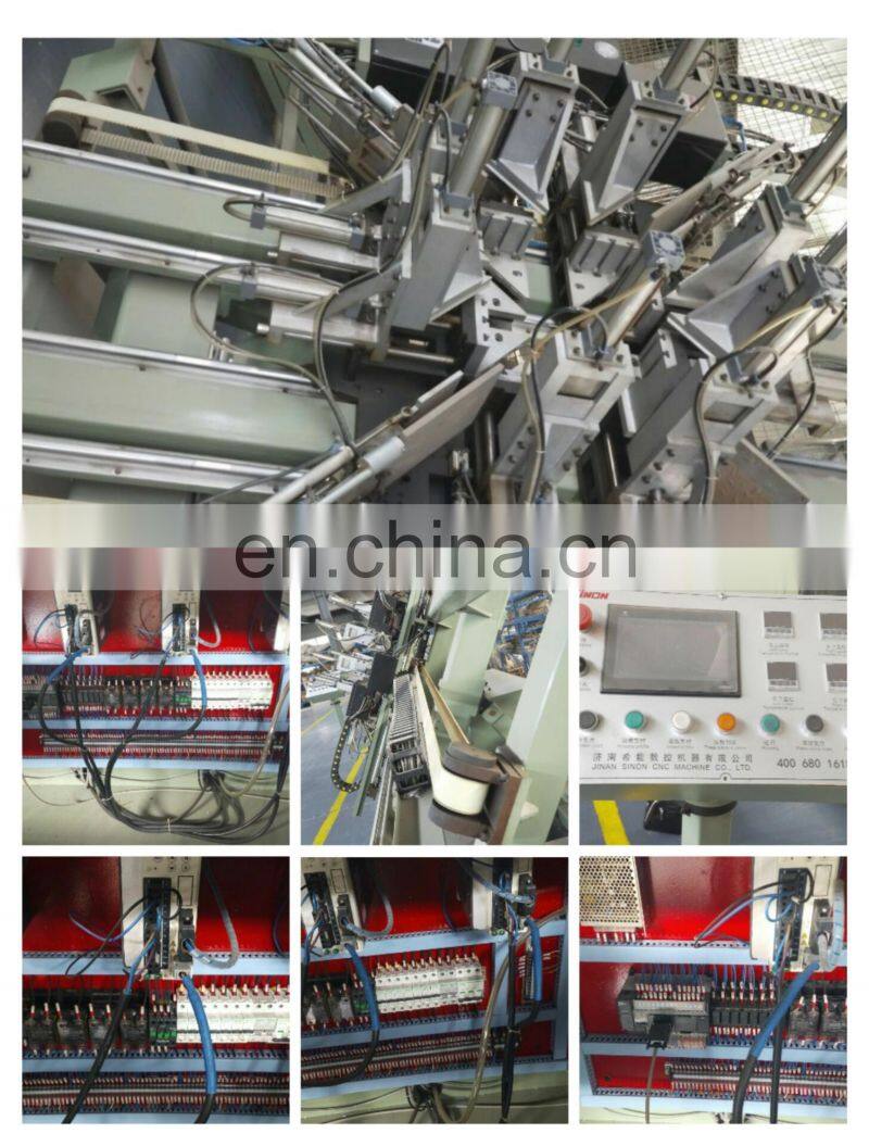 UPVC Profile Frame Window and Door Four Heads(Four Corner)Vertical Welding Corner Crimping Machine with CNC (Automatic)