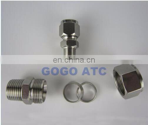 High quality quick coupler ZG 3/4'' male thread O.D 6 8 10 12 14 16 18 mm hard tube stainless steel straight connectors fittings