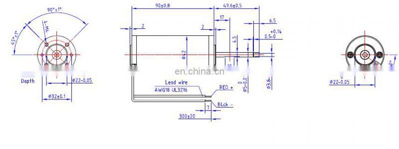 Medical Air Pump Dc Motor Anti- Vibration 12v 24v Low Noise Long Life EMC In-side