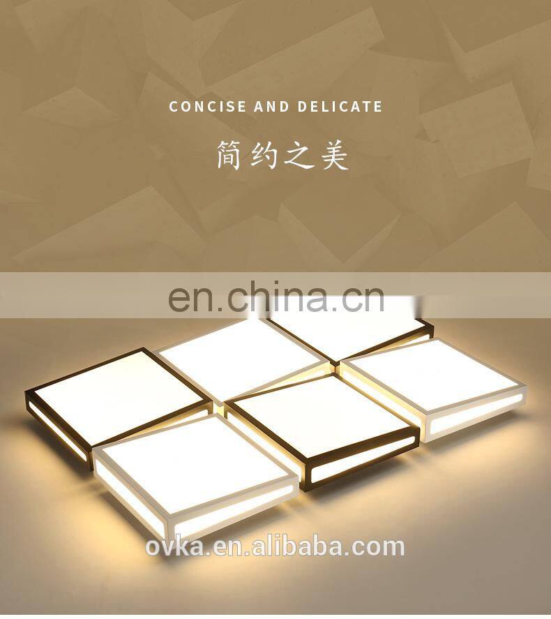 Creative LED ceiling lamp simple square living room lamp