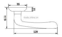 ZH023:TRUST Zinc Alloy with Escutcheon shake hand door handle