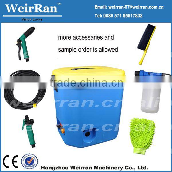 (73915) 16l electric portable wheel easy-taken 12v power mobile water jet power car washers