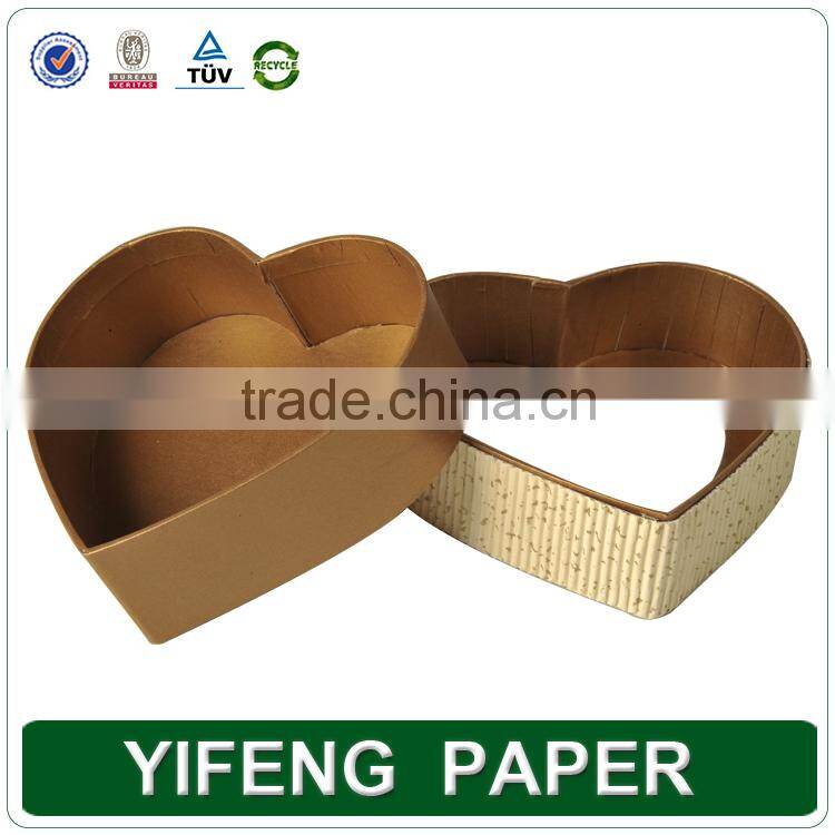 new custom heart shape cardboard gift packaging box, cardboard paper packaging box