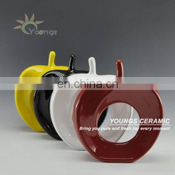 FIVE COLORS Painted Apple Shape ceramic decoration