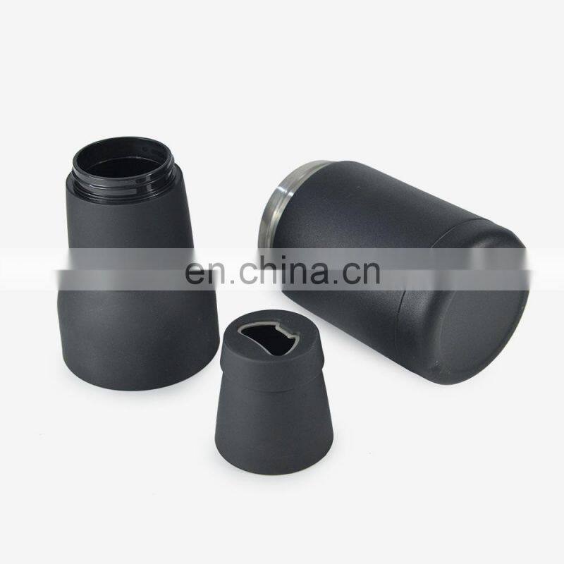 Vacuum Insulated Double Walled Stainless Steel Can Cooler Beer Bottle Cooler with Beer Opener