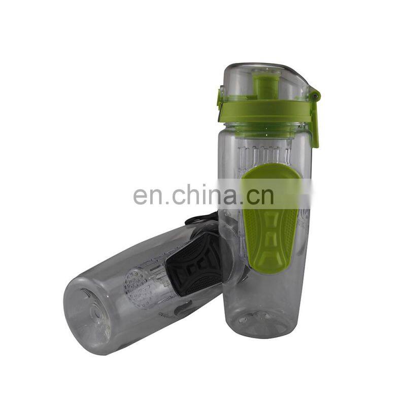 Tritan Dishwasher Safe Unique Leak Proof Infusion Flip Top Fruit Infuser Water Bottle