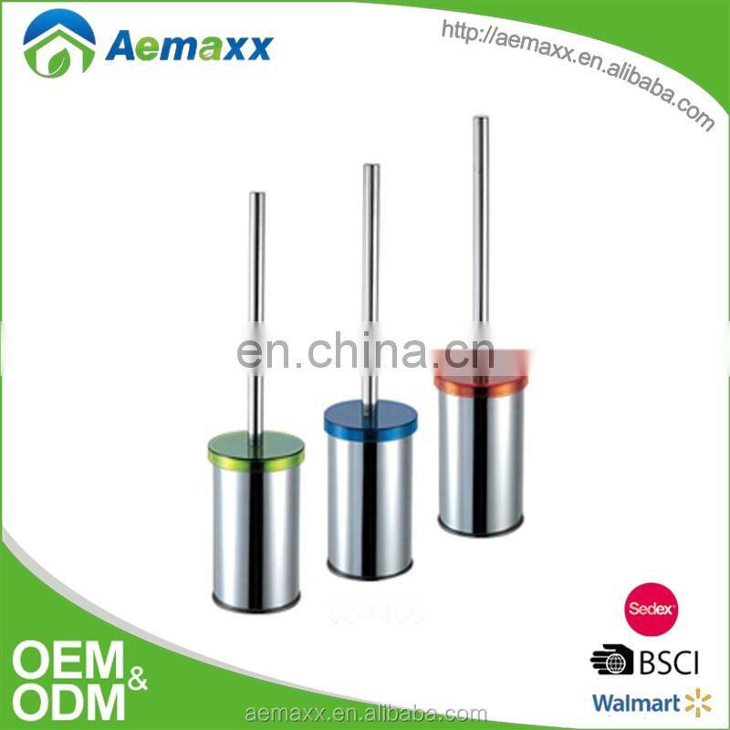 Elegant Modern Chrome Polish Toilet Brush paper towel rack stainless steel standing toilet paper holder