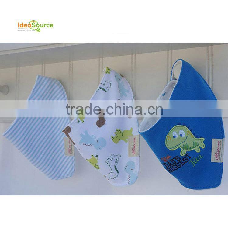 Top grade 100% cotton 3pcs set/lovely bandana bibs/new baby bibs