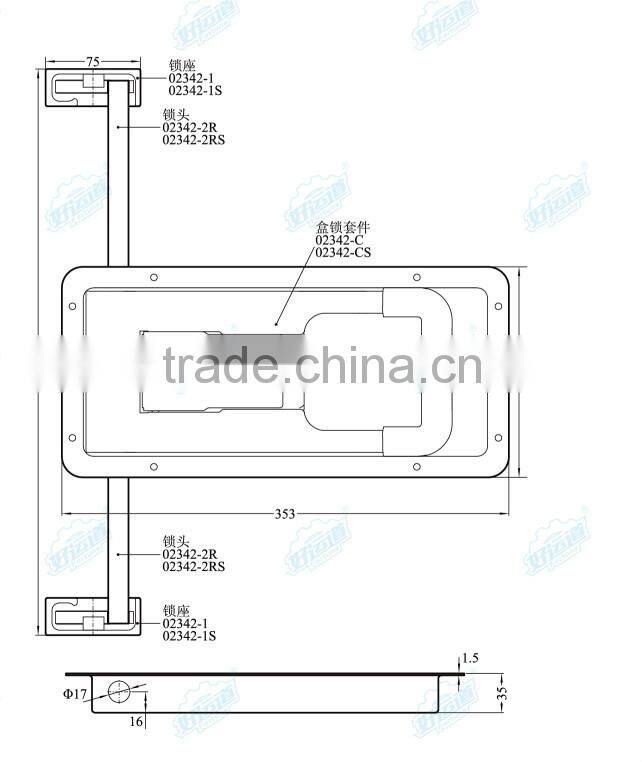02342C Cold storage door lock