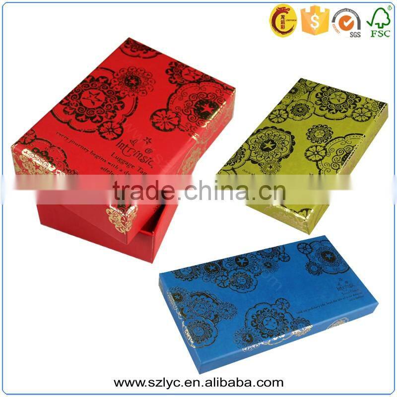 OEM gold foil stamping gift cardboard packaging box for festival