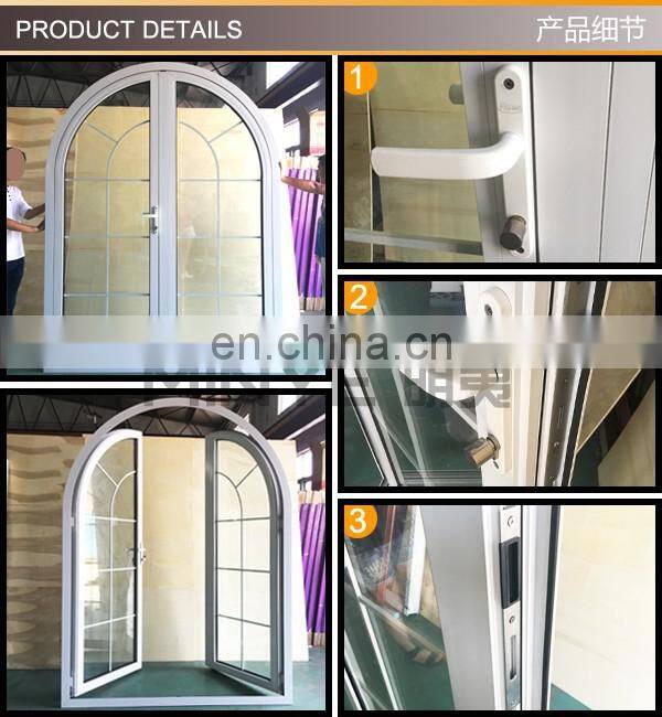 window glass veranda aluminium casement window with grills