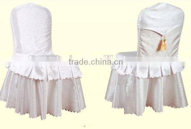 Wholesale white polyester chair cover for decoration