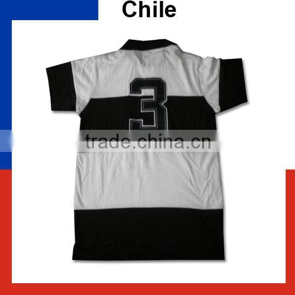 Black and white jersey embroidery polo shirt/Contrast color polo shirt