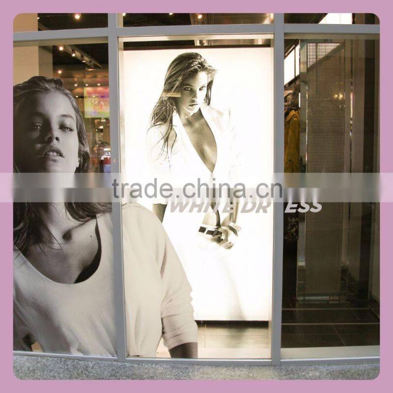 Glass window light box display