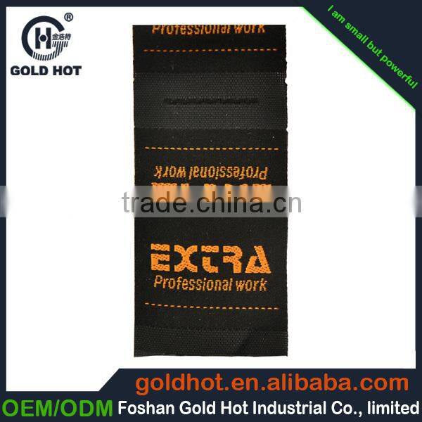 wholesale garment woven label/tag/customized clothing embroidered logo/satin label