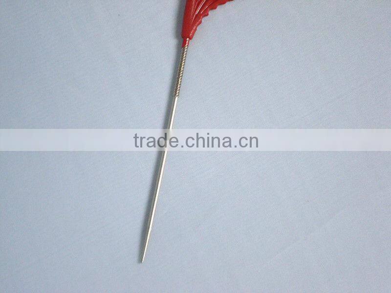 Red plastic comb, rat tail plastic hair comb