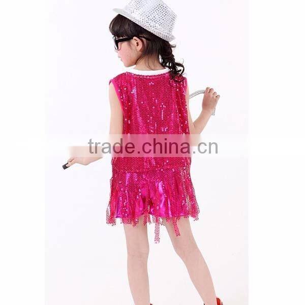 2016 new arrival Children's costumes jazz dance performance school girl dance dress costumes santa dance girls costume