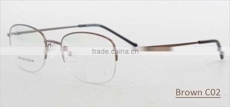 Classic half-rim men metal no brand eyewear optical frames