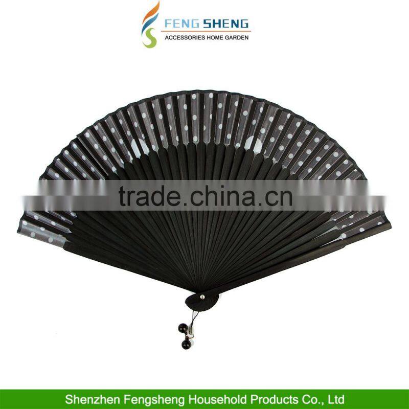 Cat Hand Fan Chinese Japanese Folding Bamboo Flower Wooden handfan