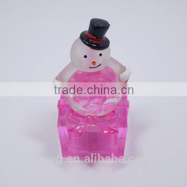 Docoration Glittering Led Crystal Ball with Fake Music Box