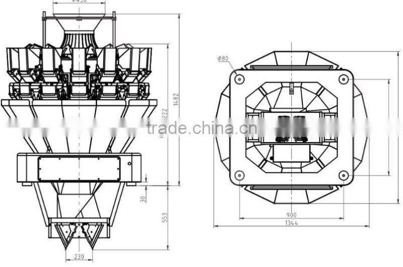 high speed multi-head weigher