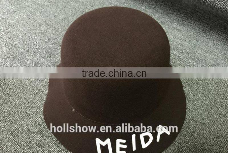 Letter MEIDA Printed Fedora Hats Wholesale Wool Dome Hat Korean Bucket Hat