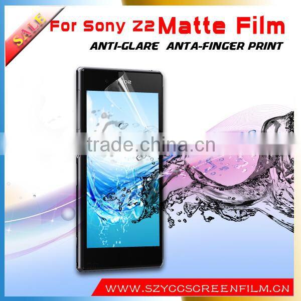 6 Years Supplier hd Clear Anti Oil Smart Phone LCD clear matte screen protector for Sony Xperia Z2
