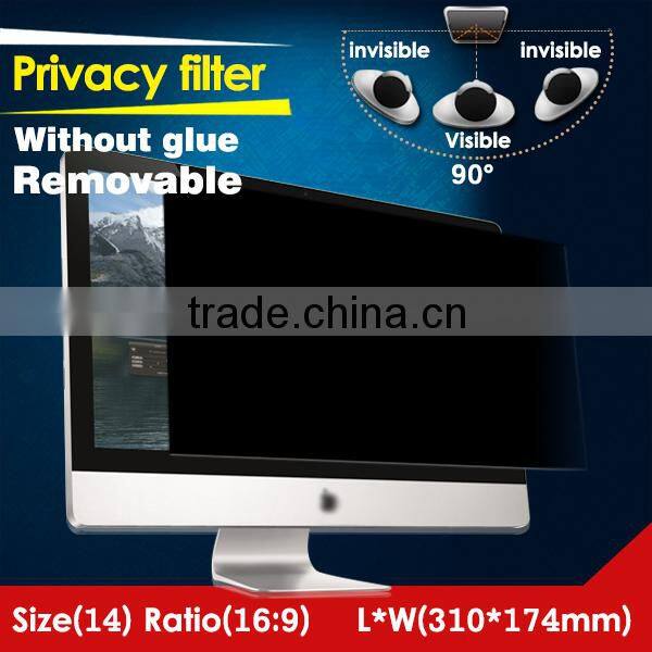 New design privacy anti-spy screen protector for laptop 14 inch 16:9