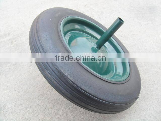 14" solid rubber wheel for wheelbarrow
