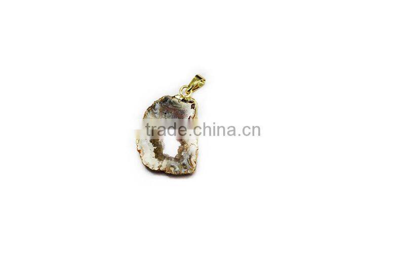 Pendant, PTP-A171 Natural Precious Gem Stone Agate Gold Pendant Necklace, Fashion Pendant Jewelry Wholesale