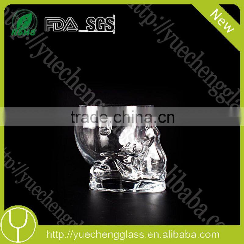 skull head custom clear glass ice bucketskull head custom clear glass ice bucket