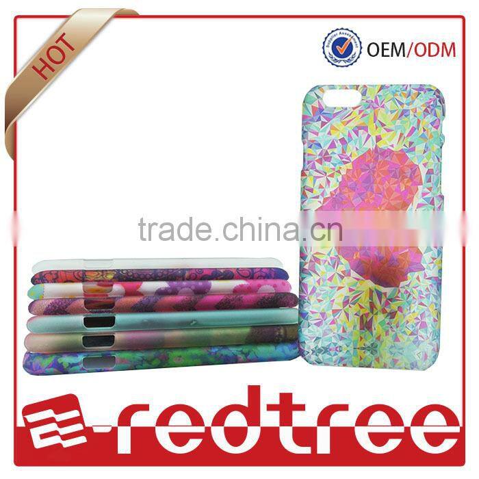 gloss oil water printing + PC+ etui housing for iphone 6