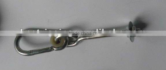 Swing hook with bolt with nut and plastic washer in carbiner rigging hardware china factory