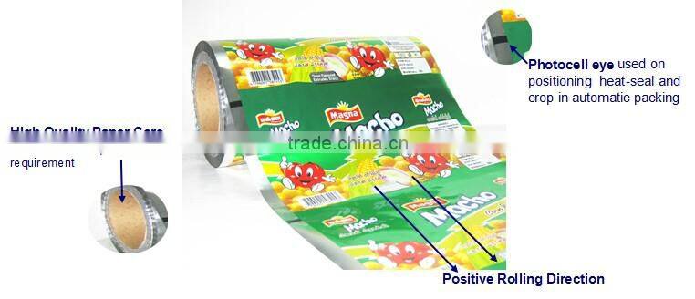 cookie packaging printing film roll/biscuit plastic wrapping film/packaging & printing