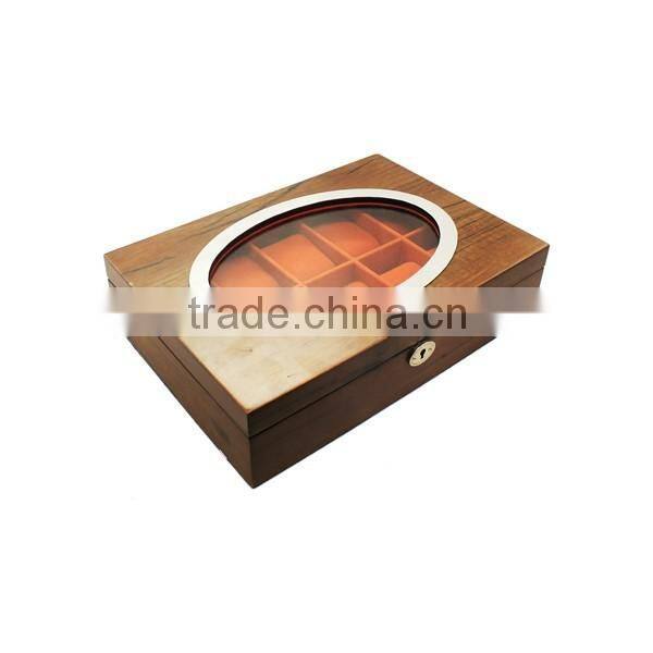 Hot sale high quality factory wrist watch storage box watch Storage Box with oval window