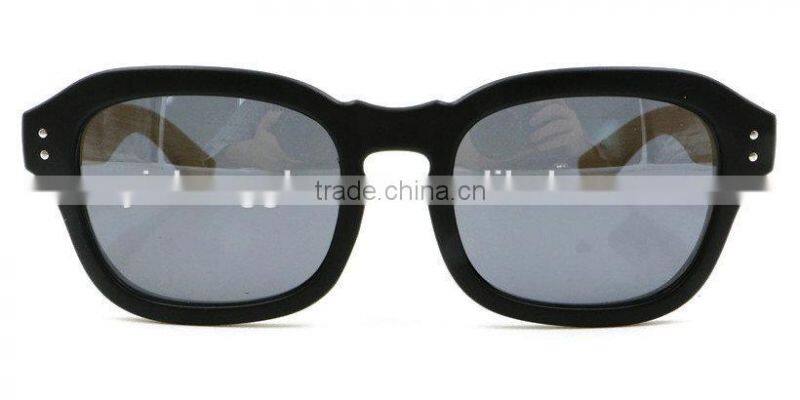 high quality PC frame with bamboo side sunglasses