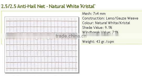 new HDPE material with UV additive for agricultural table grape vinyard anti hail net usage in the rain season