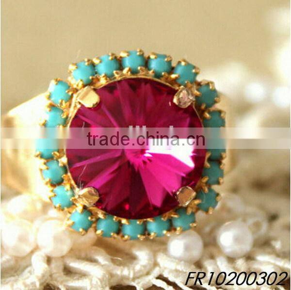Thumb Crystal Gothic Ring Fashion Rhinestones Filled Ring