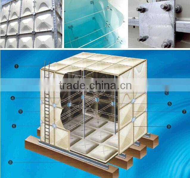 Externally Braced FRP Fiberglass Sectional Water Tank For Good Price